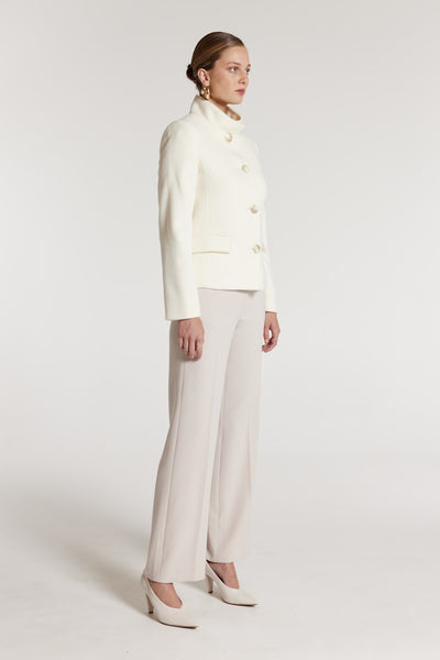 Aspen Wool Coat - Winter White-Perri Cutten