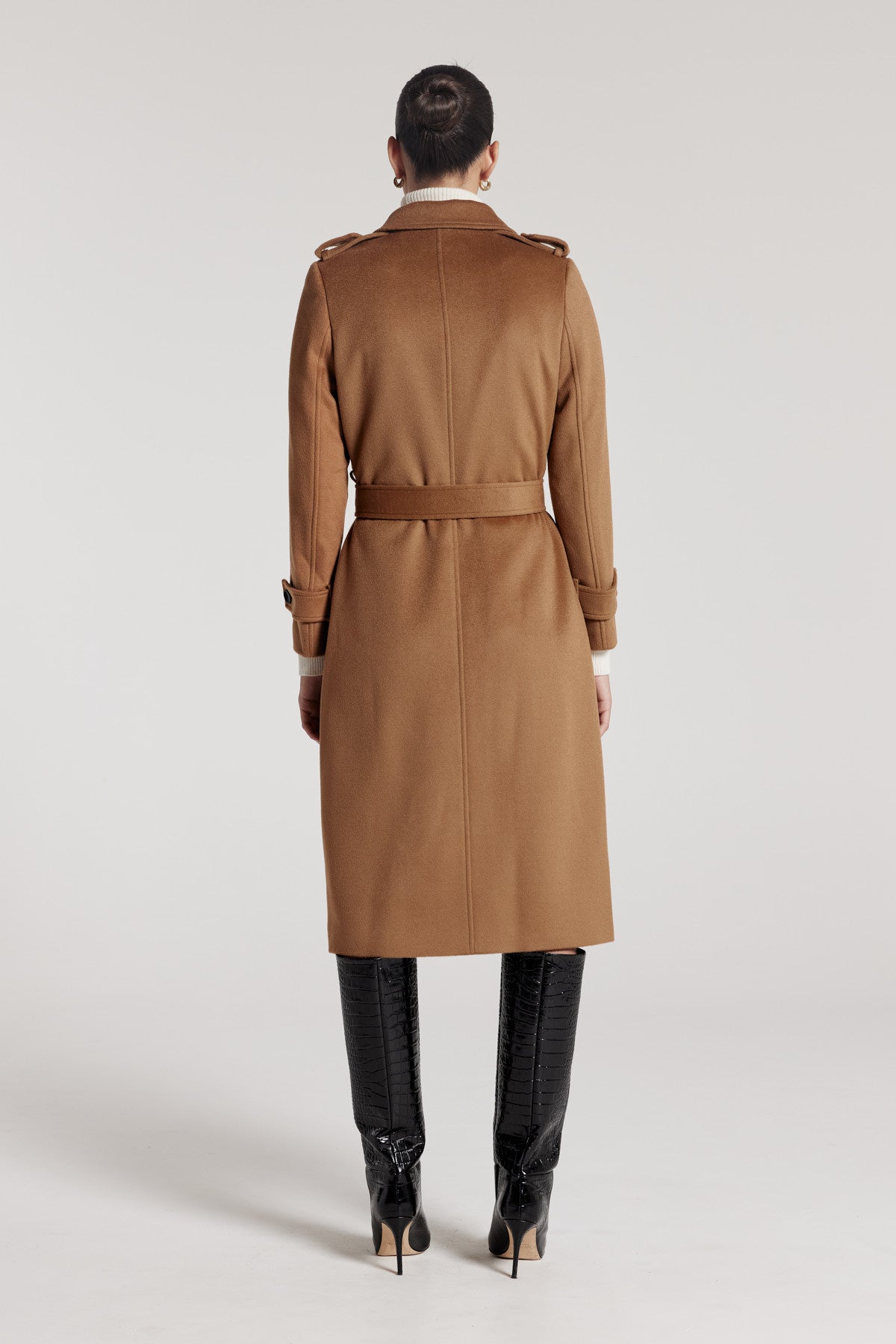Wool trench coat camel cheap