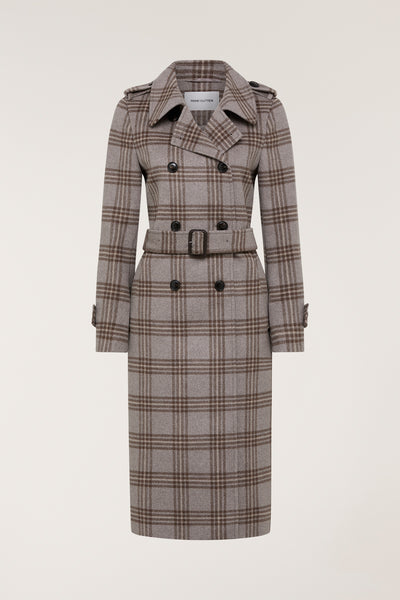 Max Wool Trench - Check-Perri Cutten