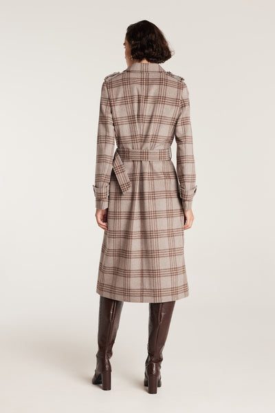 Max Wool Trench - Check-Perri Cutten