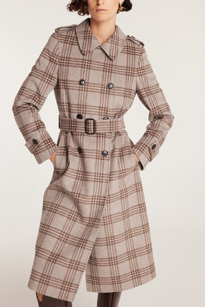 Max Wool Trench - Check-Perri Cutten