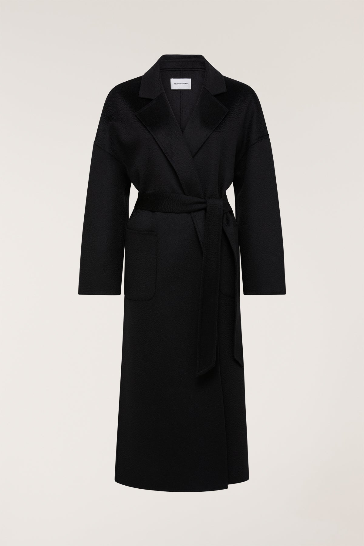Wrap Coat - Black-Perri Cutten