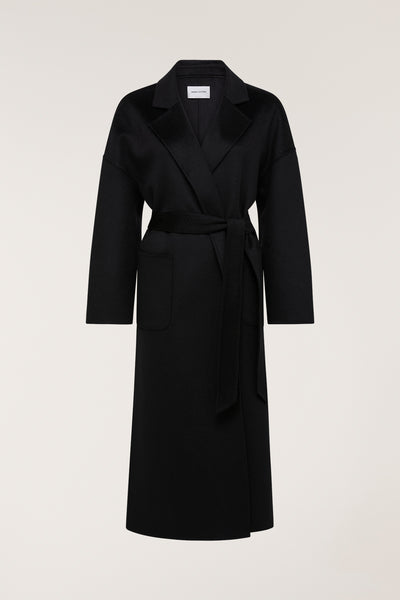 Wrap Coat - Black-Perri Cutten