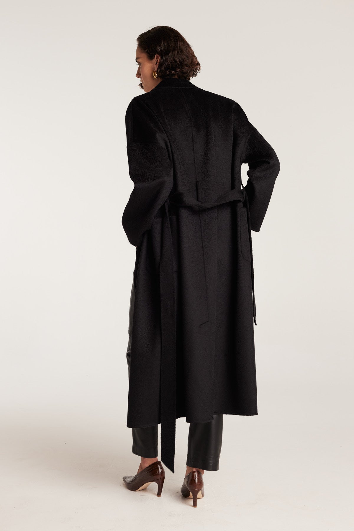 Wrap Coat - Black-Perri Cutten