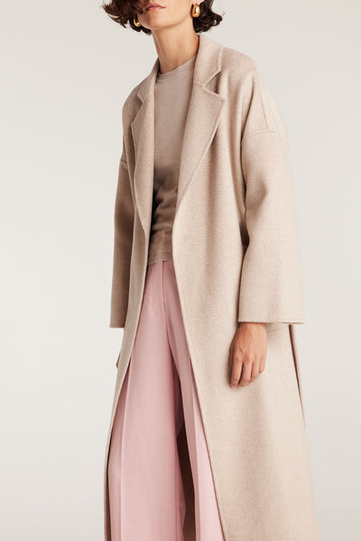 Wrap Coat - Oyster-Perri Cutten