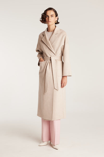 Wrap Coat - Oyster-Perri Cutten