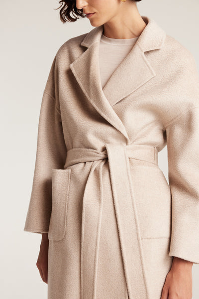 Wrap Coat - Oyster-Perri Cutten