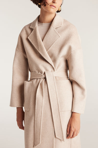 Wrap Coat - Oyster-Perri Cutten