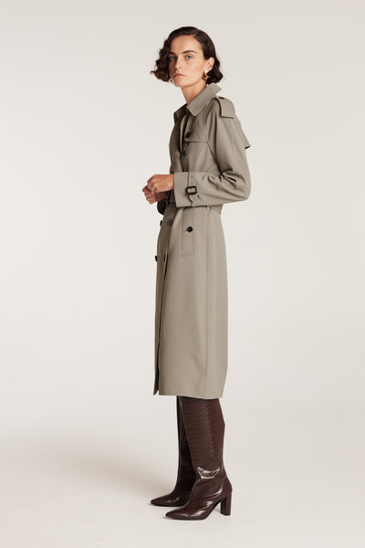 Drape Trench Coat - Olive-Perri Cutten