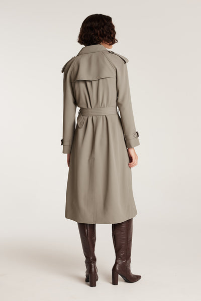 Drape Trench Coat - Olive-Perri Cutten