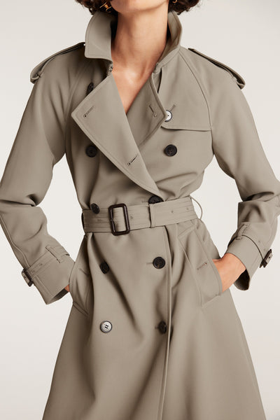 Drape Trench Coat - Olive-Perri Cutten