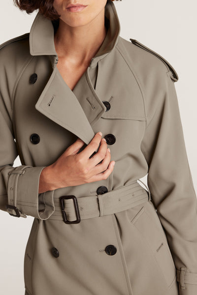 Drape Trench Coat - Olive-Perri Cutten
