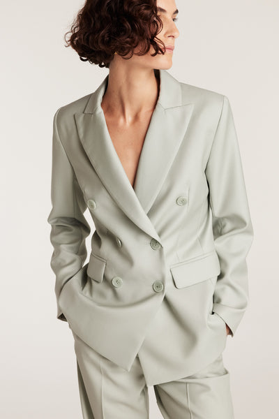 Lea Wool Jacket - Powder Green-Perri Cutten