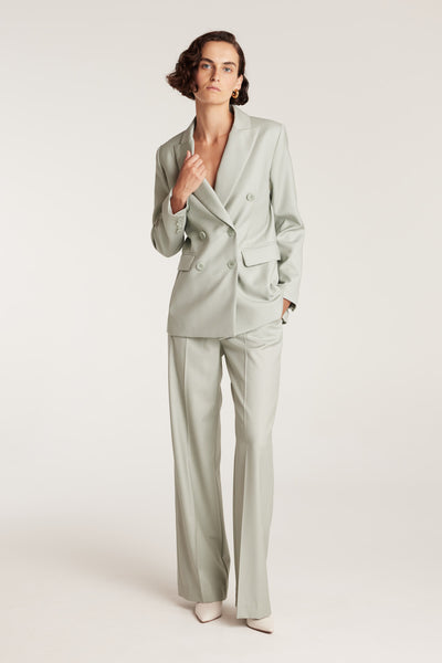Lea Wool Jacket - Powder Green-Perri Cutten