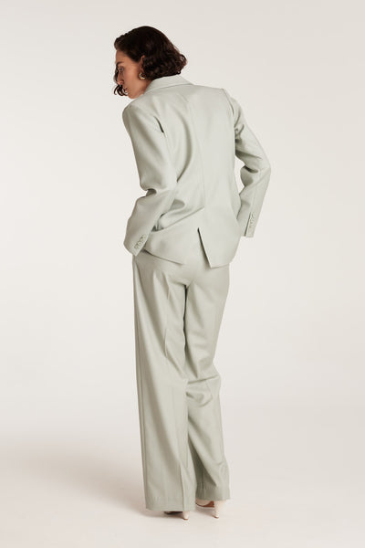 Lea Wool Jacket - Powder Green-Perri Cutten