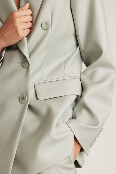 Lea Wool Jacket - Powder Green-Perri Cutten