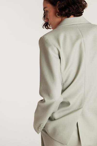 Lea Wool Jacket - Powder Green-Perri Cutten