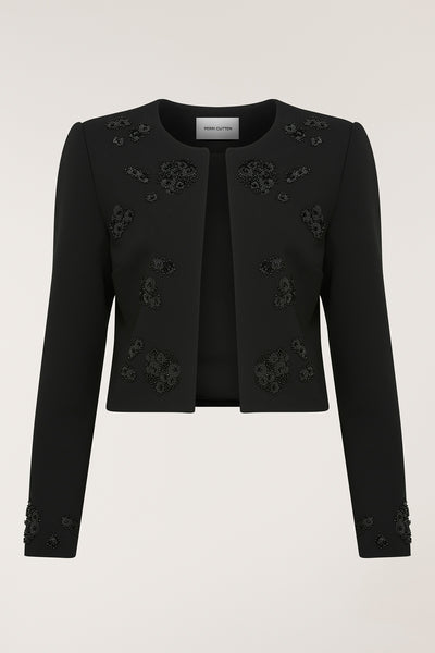 Embellished Jacket - Black-Perri Cutten