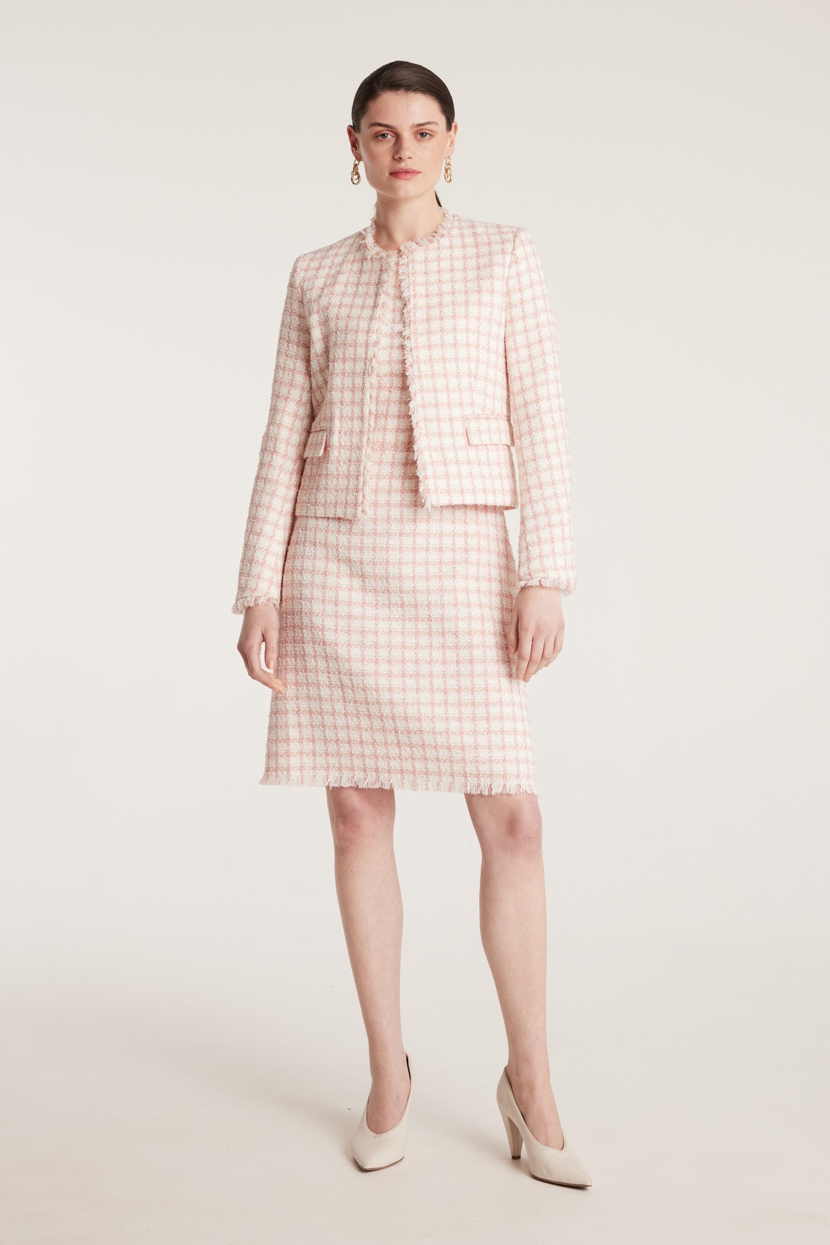 Texture Jacket - Pink/Tweed-Perri Cutten