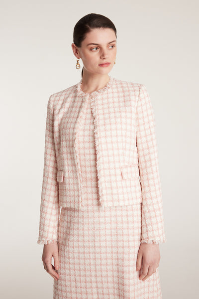 Texture Jacket - Pink/Tweed-Perri Cutten