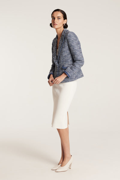 Tweed Blazer - Navy-Perri Cutten