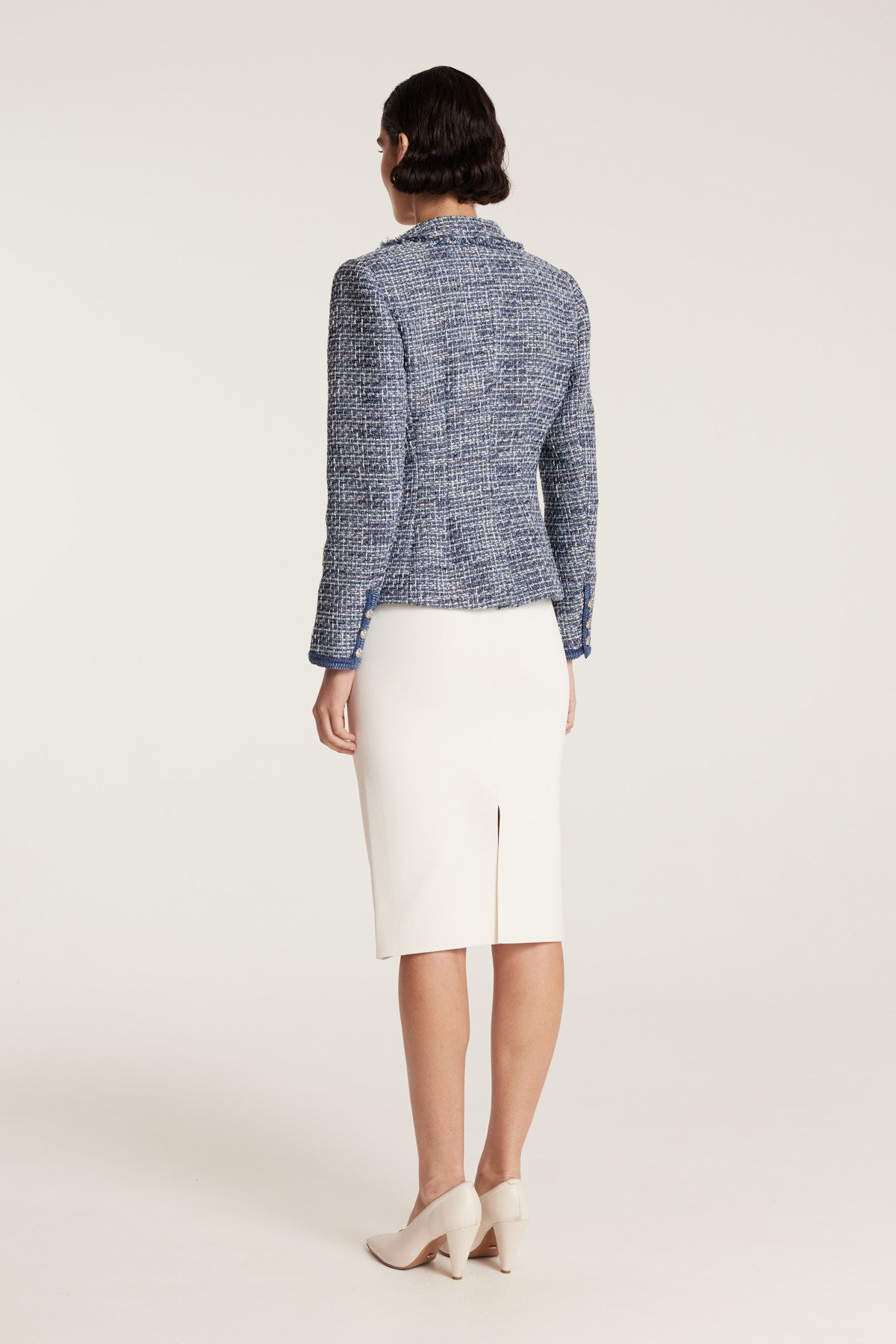Tweed Blazer - Navy-Perri Cutten
