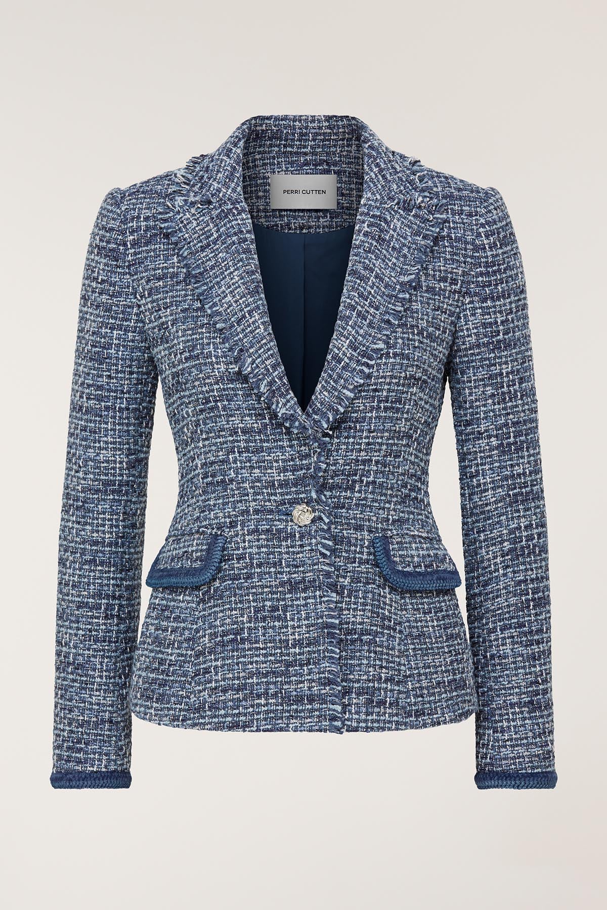Tweed Blazer - Navy-Perri Cutten