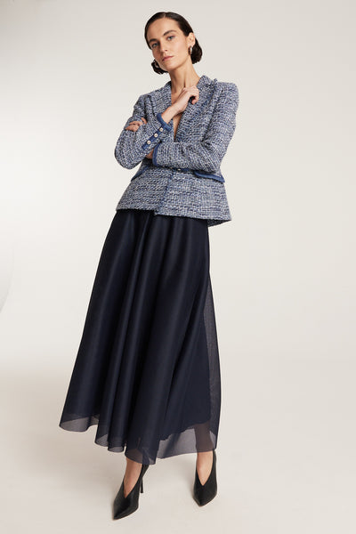 Tweed Blazer - Navy-Perri Cutten