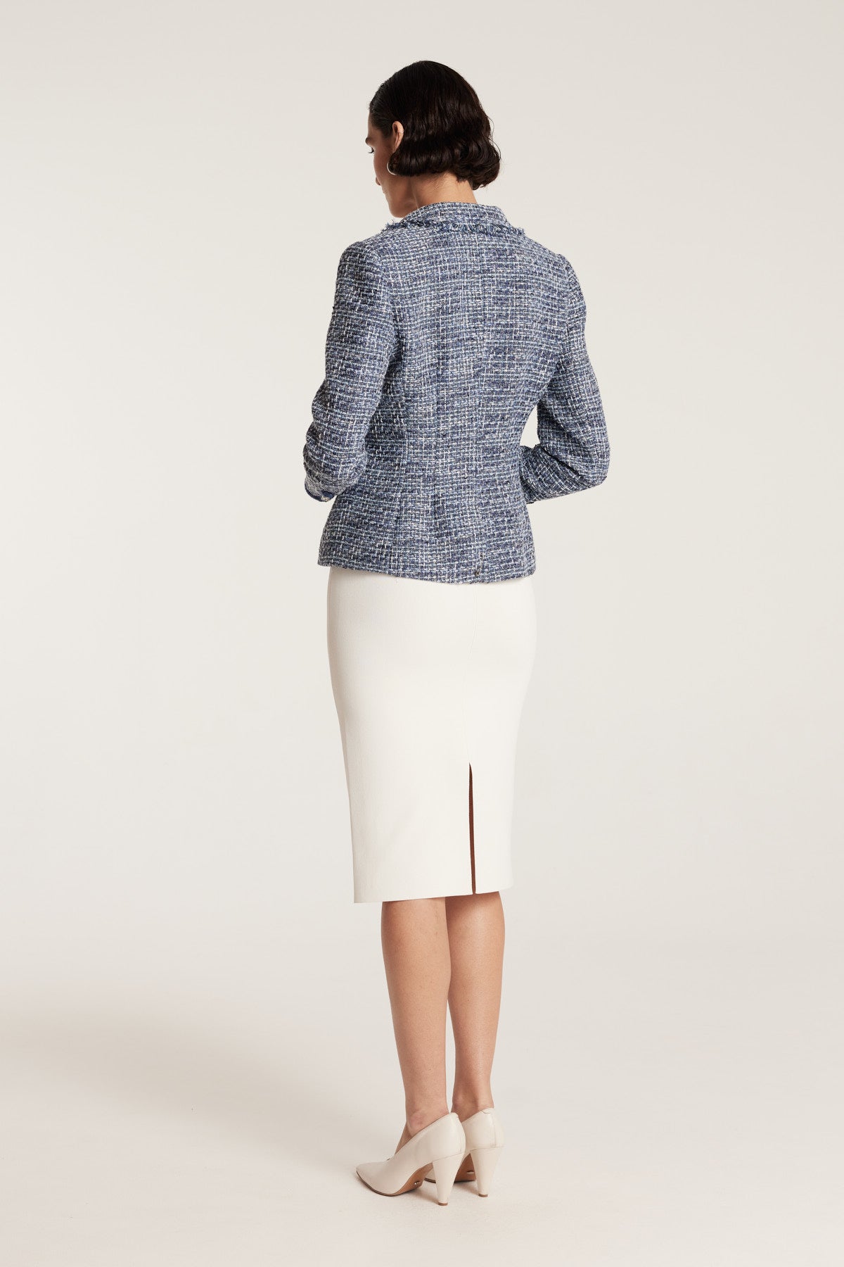 Tweed Blazer - Navy-Perri Cutten