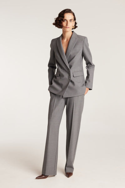 Ava Suit Jacket - Charcoal/Maroon-Perri Cutten