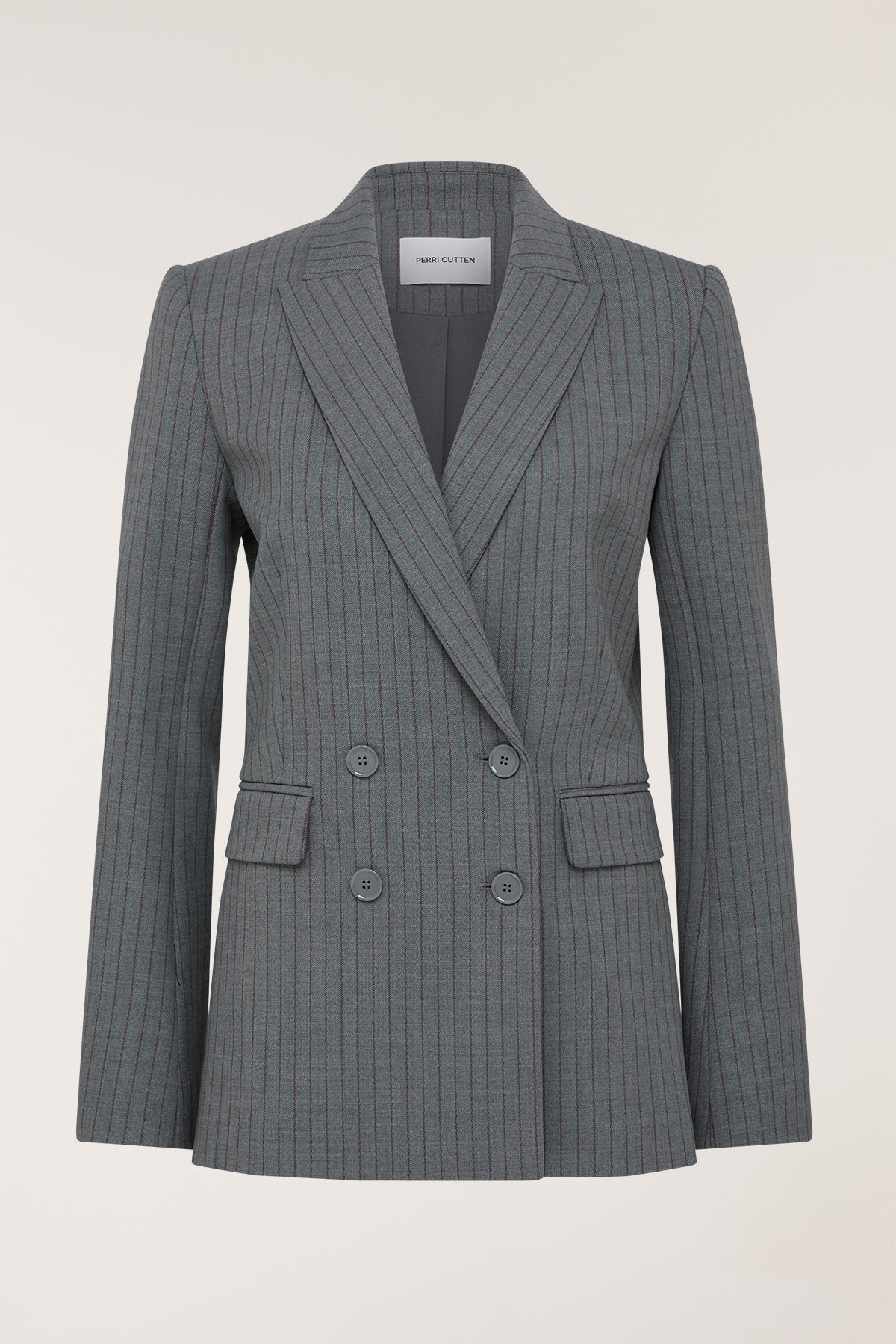 Ava Suit Jacket - Charcoal/Maroon-Perri Cutten