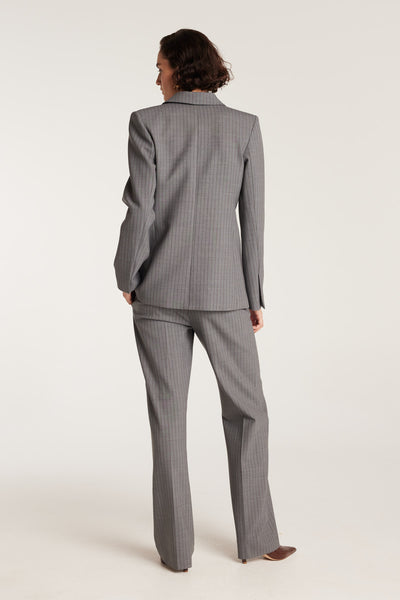Ava Suit Jacket - Charcoal/Maroon-Perri Cutten