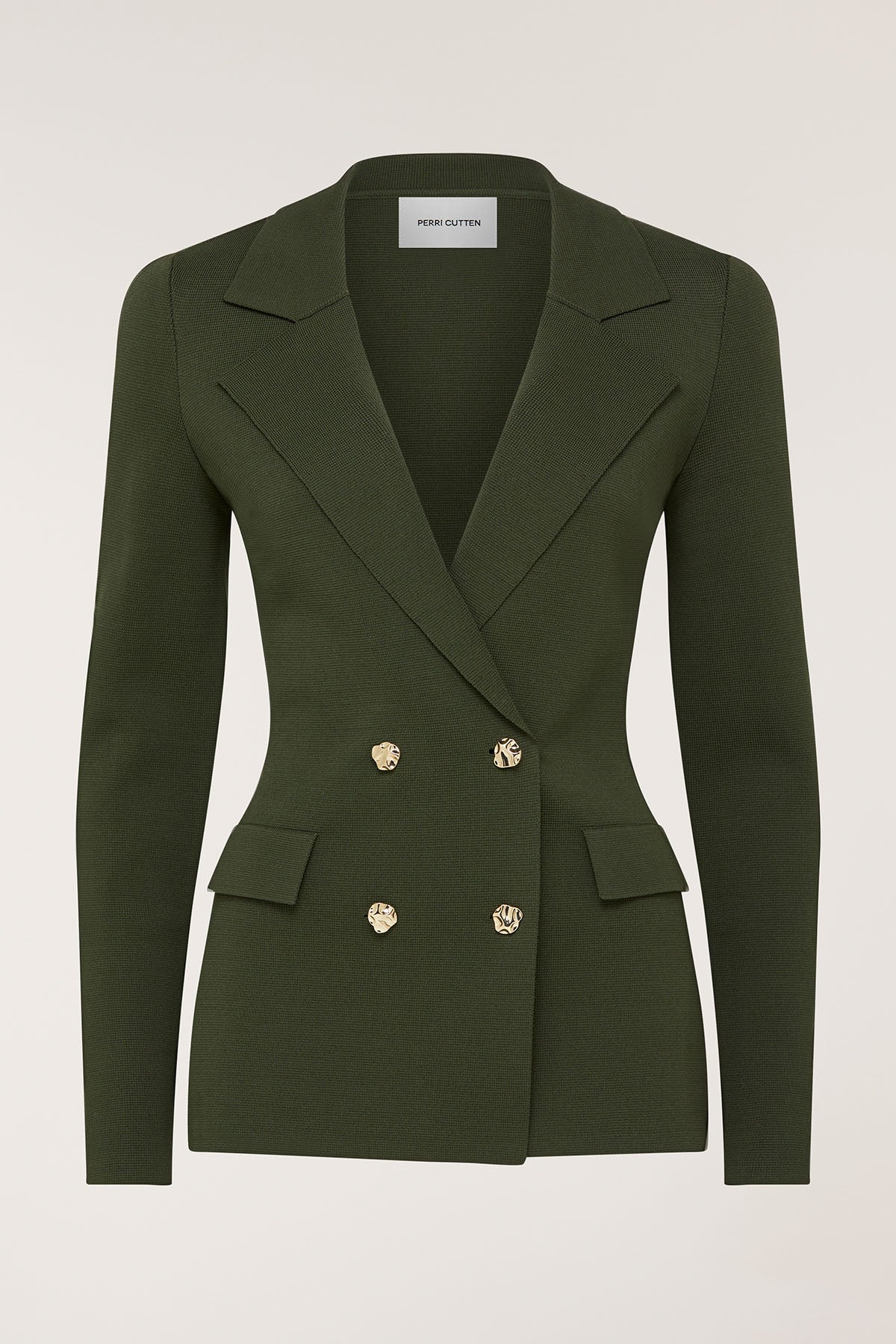 Crepe Britt Jacket - Olive-Perri Cutten