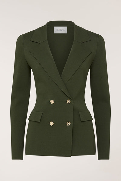 Crepe Britt Jacket - Olive-Perri Cutten