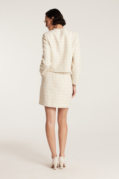 Tweed Jacket - Ivory/Gold-Perri Cutten