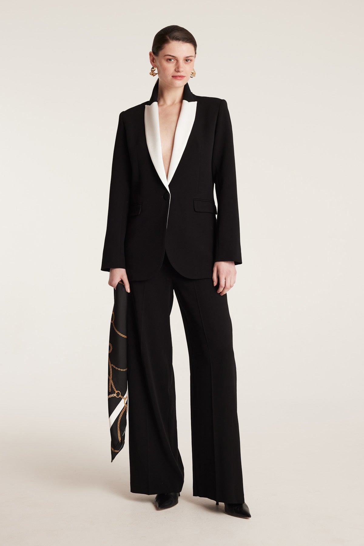 Tuxedo Jacket - Black-Perri Cutten