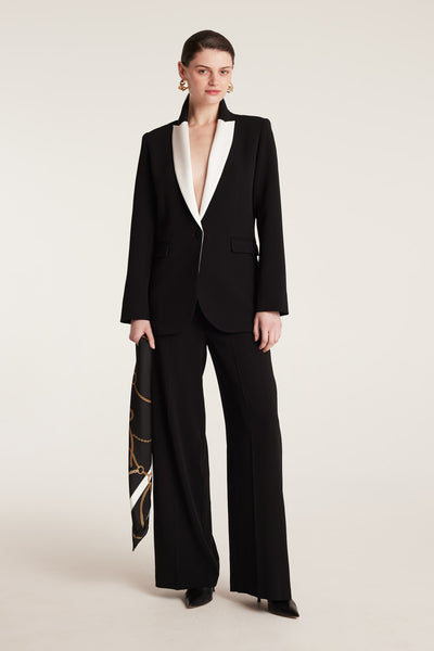 Tuxedo Jacket - Black-Perri Cutten