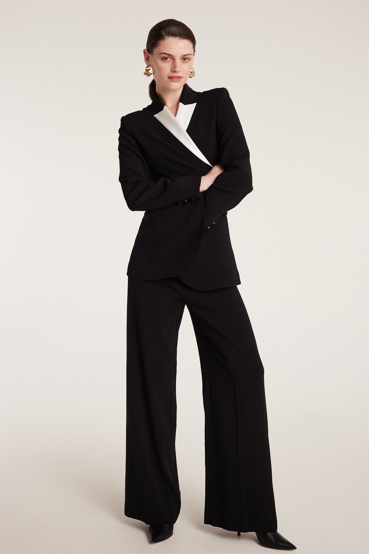 Tuxedo Jacket - Black-Perri Cutten