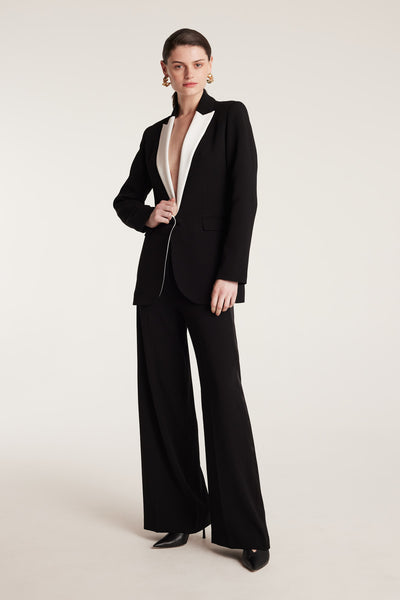 Tuxedo Jacket - Black-Perri Cutten