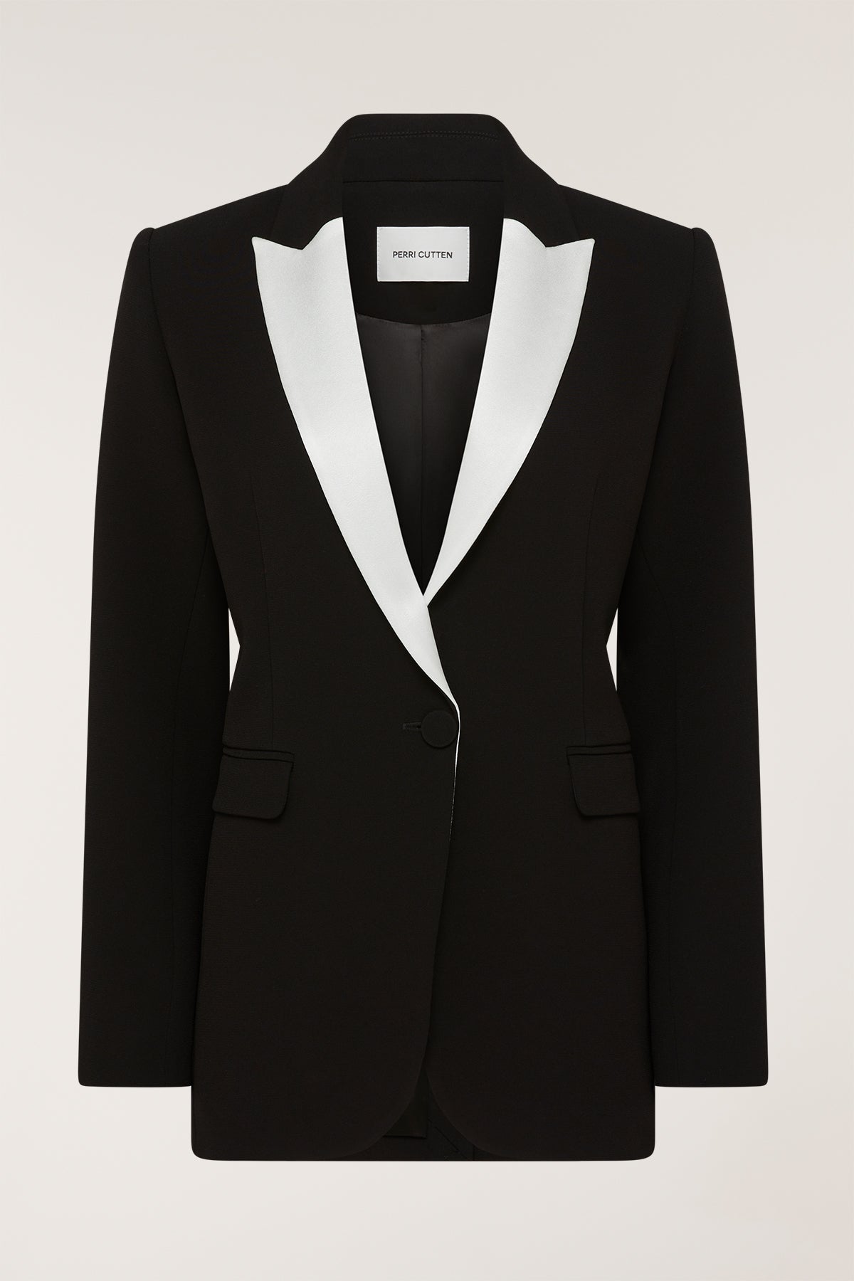 Tuxedo Jacket - Black-Perri Cutten