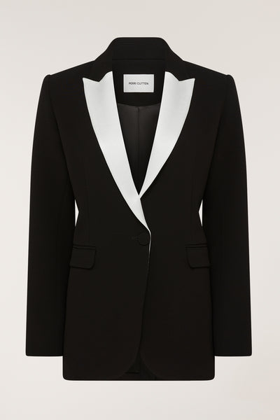 Tuxedo Jacket - Black-Perri Cutten