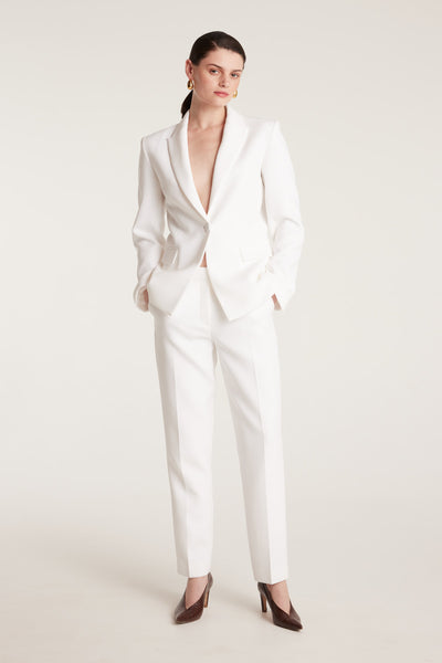 Suit Jacket - Chalk White-Perri Cutten