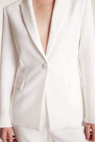 Suit Jacket - Chalk White-Perri Cutten