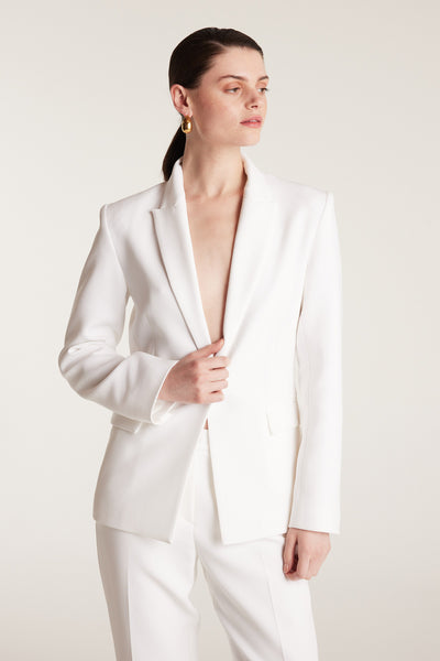 Suit Jacket - Chalk White-Perri Cutten