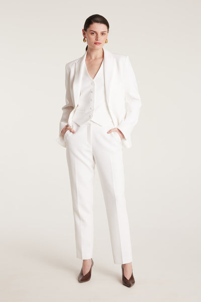 Suit Jacket - Chalk White-Perri Cutten