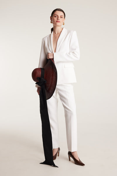 Suit Jacket - Chalk White-Perri Cutten