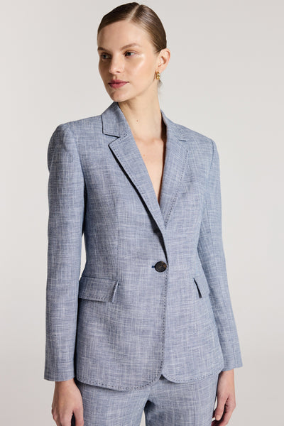 Hilda Jacket - Navy/White-Perri Cutten