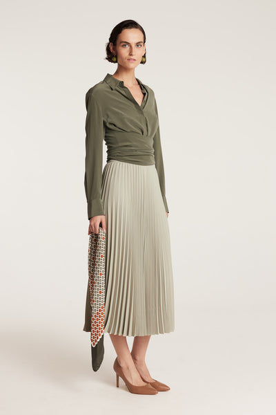 Pleat Skirt - Sage-Perri Cutten