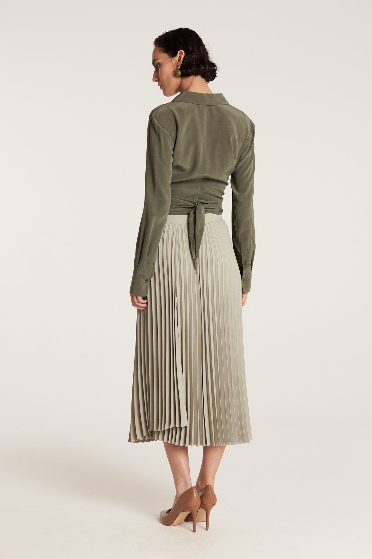 Pleat Skirt - Sage-Perri Cutten