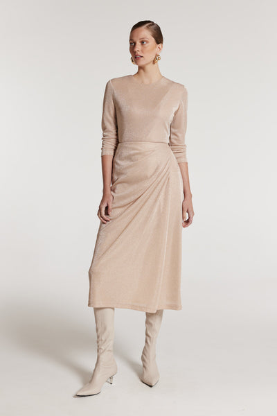 Soft Sparkle Skirt - Soft Gold-Perri Cutten